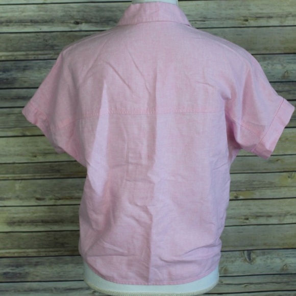 Madewell short sleeve tie front button up - Picture 4 of 4